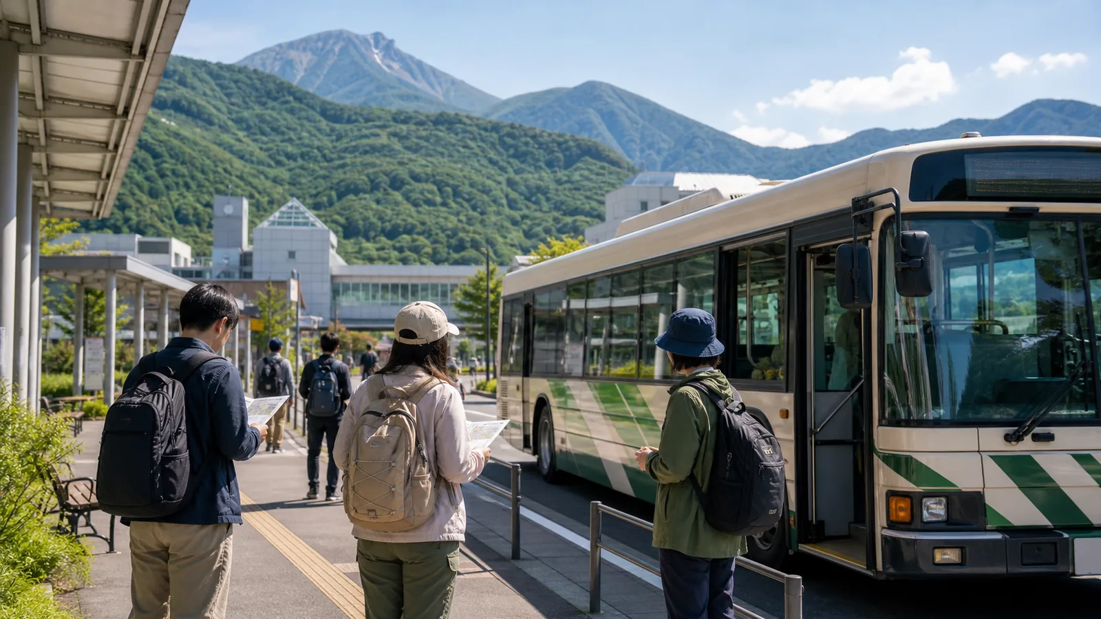 旭川・大雪山・層雲峡 無車動線（夏季 8–9 月）