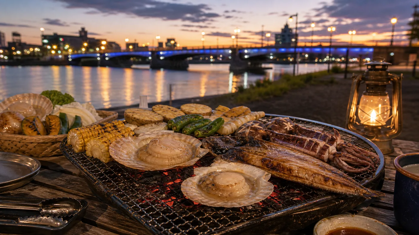 幣舞橋・MOO 岸壁炉ばた