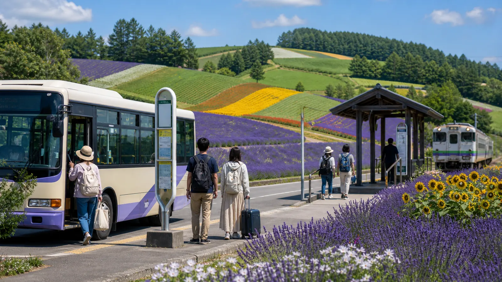 富良野・美瑛 無車動線總攻略（2026 夏・8月主力／延伸9月上旬）