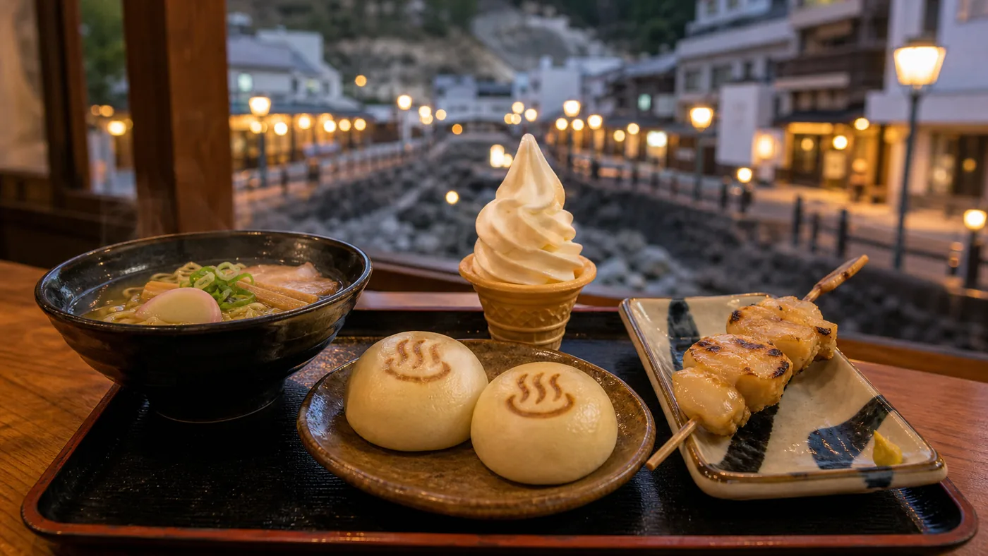 登別溫泉街食