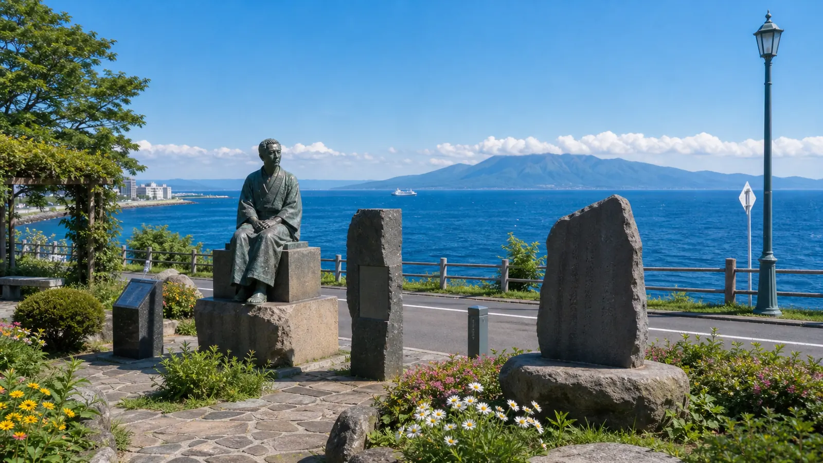 啄木小公園・石川啄木一族墓・啄木碑